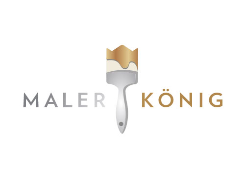 , Zeichen, Signet, Logo, Maler, Pinsel, Krone