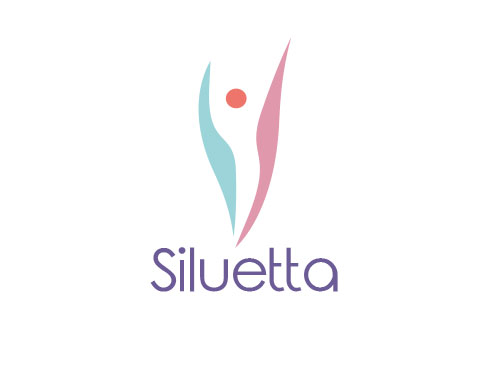 , Zeichen, zweifarbig, Signet, Symbol, Silhouette, Frau, Physiotherapie, Frauenarzt, Logo