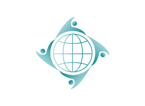 ko, Zeichen, Zeichnung, Menschen, Globus, Welt, Erde, Logo