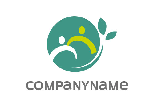 , Zwei Menschen, Blatt, Logo, Menschen, Natur, Logo