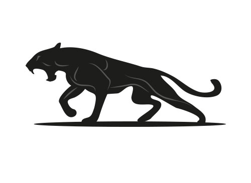 Zeichen, zweifarbig, Raubkatze, Panther, Jaguar, Logo