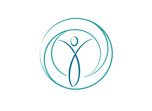 Zeichen, zweifarbig, Zeichnung, Mensch, Physiotherapie, Logo