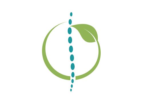 , Wirbelsule, Blatt, Natur, Physiotherapie, Logo