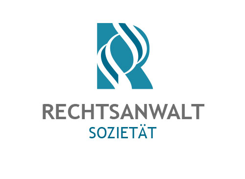 , Zeichen, zweifarbig, Signet, Symbol, R, Rechtsanwalt, Logo