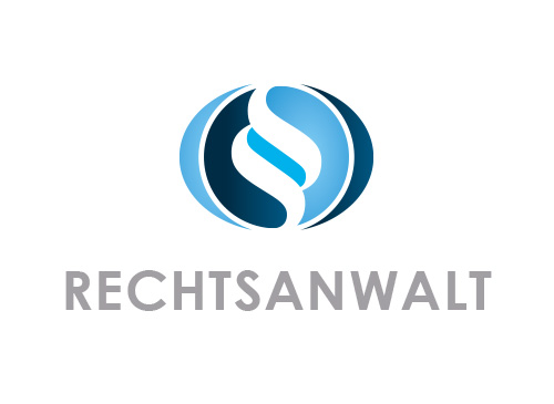 ,Zeichen, zweifarbig, Symbol, Signet, Logo, Rechtsanwalt