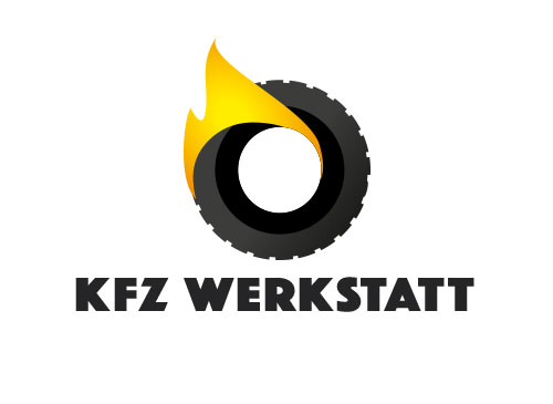 Zeichen Signet Logo Reifen Flamme Kfz Werkstatt Logomarket