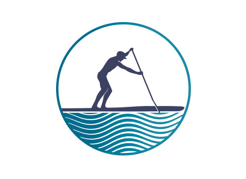 Zeichen, zweifarbig, Zeichnung, SUP, Stand Up Paddle, Logo