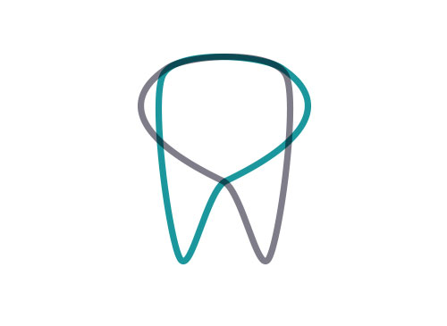 Zeichen, zweifarbig, Zeichnung, Zahn, Zahnarztpraxis, Logo