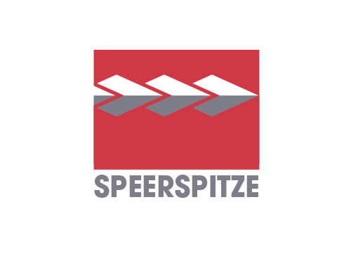 Zeichen, zweifarbig, Speerspitzen, Berge, Logo