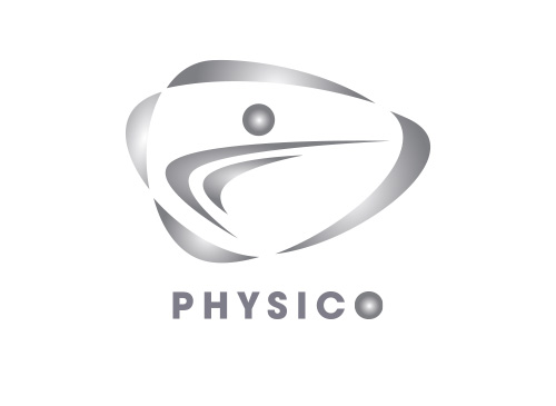 Zeichen, Zeichnung, Mensch, Sport, Physiotherpie, Dynamik, Silber, Logo