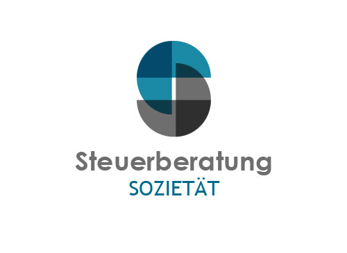 Zeichen, zweifarbig, Signet, Symbol, Segmente, S, Steuerberater, Logo