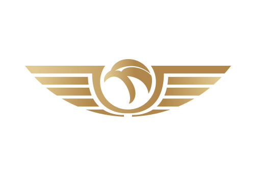 Zeichen, Signet, Symbol, Adler, Falke, Gold, Logo