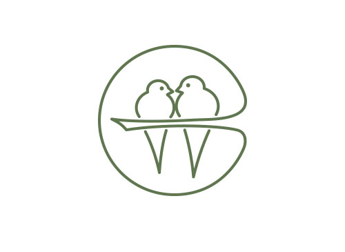 Zeichen, zwei Vgel, Signet, Symbol, Natur, Verbundenheit, Logo
