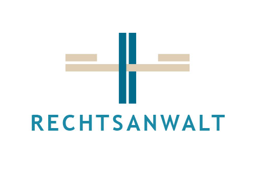 Zeichen, zweifarbig, Signet, Symbol, Waage, T, H, Rechtsanwalt, Logo