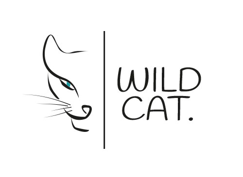 Zeichen, zweifarbig, Signet, Symbol, Wildcat, Wildkatze, Puma, Panther, Logo