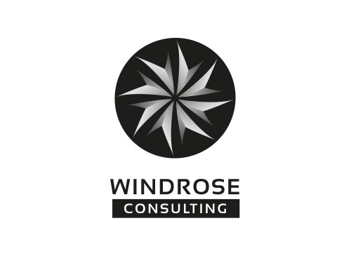 Zeichen, Signet, Logo, Windrose, Stern, Kompass, Abstrakt, Kreis
