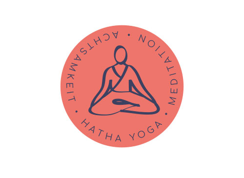 Zeichen, zweifarbig, Signet, Symbol, Yoga, Meditation, Kreis, Logo