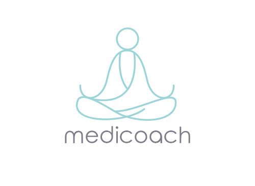 , Yoga, Meditation, Achtsamkeit, Mensch, Coaching, Logo