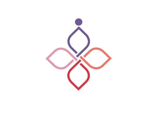 Zeichen, Zeichnung, Mensch, Physiotherapie, Meditation, Yoga, Wellness, Blume, Logo