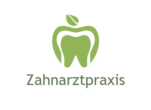 Zahnarzt, Zahn, Apfel, Natur, Logo