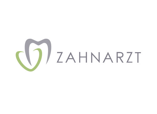 , zweifarbig, Zahnarzt, Zahnarztpraxis, Zahn, Herz, Blatt, Logo