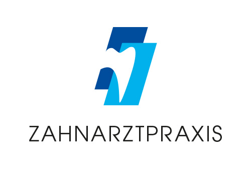 Zahn, Zahnarztpraxis, modern, zweifarbig, Logo