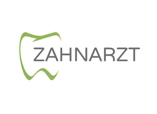 Zeichen, Zahn, Zahnarzt, Zahnarztpraxis, zweifarbig, Signet, Symbol, Logo