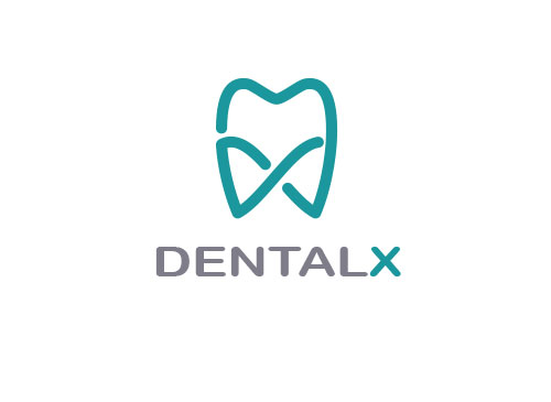 Zeichen, Zahn, Zahnarztpraxis, X, Logo