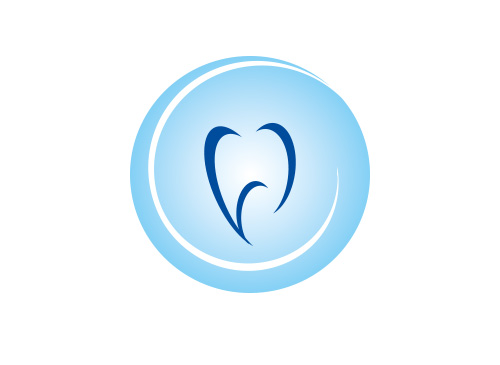 Zahnlogo, zweifarbig, Zahnarztpraxis, Logo, Zahn, Spirale