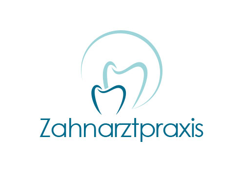  Zahnarzt, Zahnarztpraxis, zweifarbig, zwei, Zhne, Logo