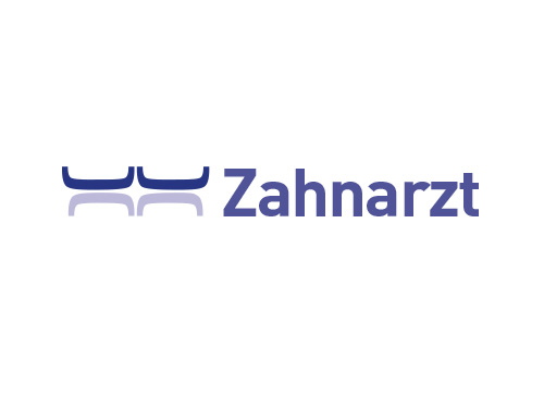 Zeichen, zweifarbig, Zahnarztpraxis, Signet, Symbol, Logo, Abstrakt