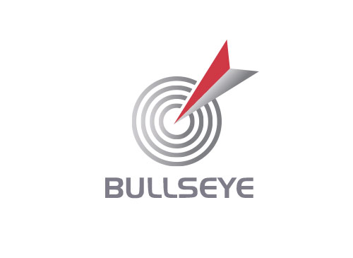 Zeichen, zweifarbig, Zielscheibe, Pfeil, Bullseye, Logo