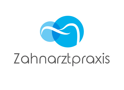 Zahn, Zahnarztpraxis, modern, zweifarbig, Kreise, abstrakt, Logo