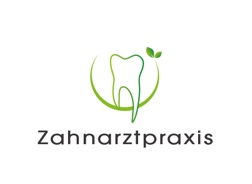 Zhne, Logo, Zahnarztpraxis, Zahn, Blatt, Halbkreis