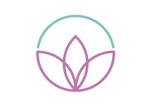 Lotusblume Logo, Kreis Logo, Linien Logo