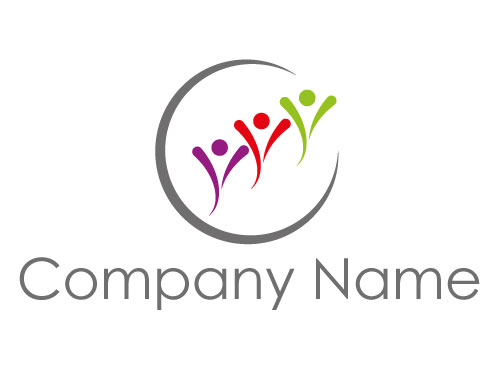 , komedizin, Zeichen, Zeichnung, Symbol, Drei Personen, Kinder, Team, Familie, Logo