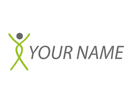 Ökologisch, Person in Bewegung, Physiotherapie, Logo