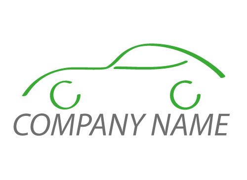 Öko-Car, Auto in grün, Sportwagen, Sport Car, Logo