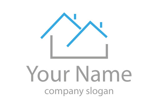 kologisch, Zweifarbig, Dcher, Huser, Dachdecker, Immobilien, Logo