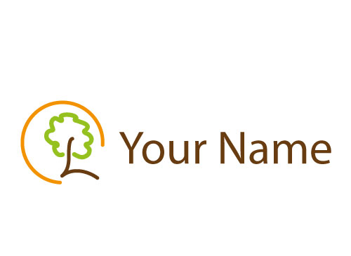 kologisch, Baum, Pflanze  und Sonne, Grtner, Logo