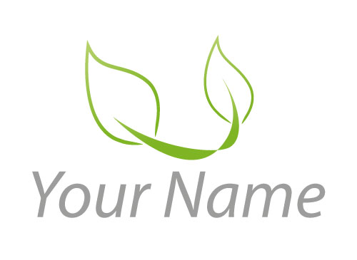 kologie, Zwei Bltter, Pflanze, Wellness, Logo