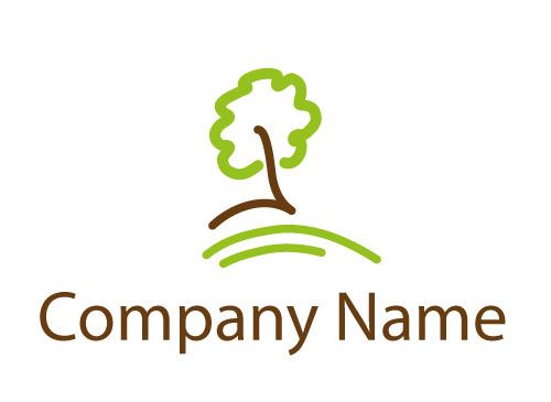 Baum, Pflanze Gezeichnet, Grtner, Logo