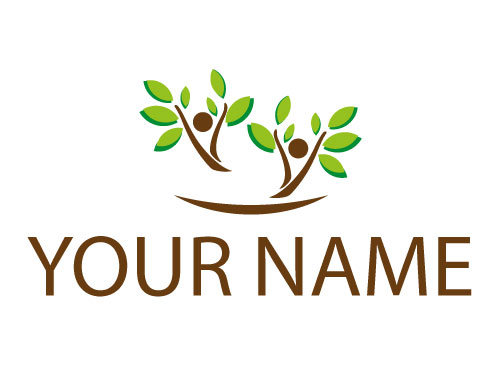 Baum, Zwei Personen als Bume Logo