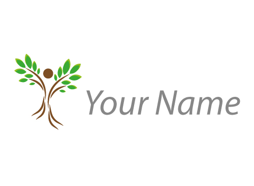 kologisch, Person als Baum, Pflanze, Logo