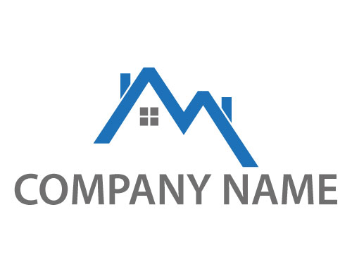 , kologisch, Zwei Huser, Dcher, Immobilien Logo