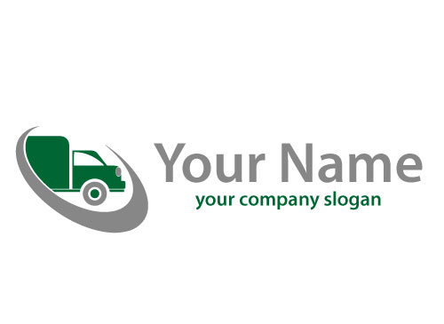 Zweifarbig, Lastwagen, LKW, Transport und Logistik Logo