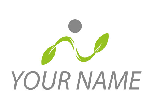 ko-Medizin, Person, Mensch in Bewegung und Bltter, Logo