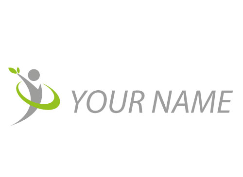 , ko-Medizin, Mensch, Person in Bewegung, Arzt, Heilpraktiker, Logo