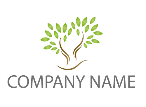 Baum und Lcheln, Grtner, Heilpraktiker, Bio, Vegan, Logo