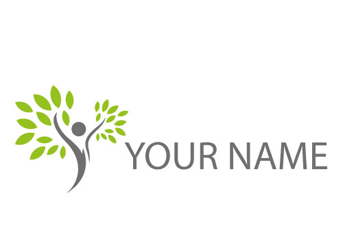 , ko-Medizin, Person als Baum, Person in Bewegung, Logo